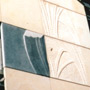 Relief with medieval architectural elements