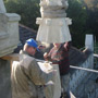 Montage der Turmspitzen